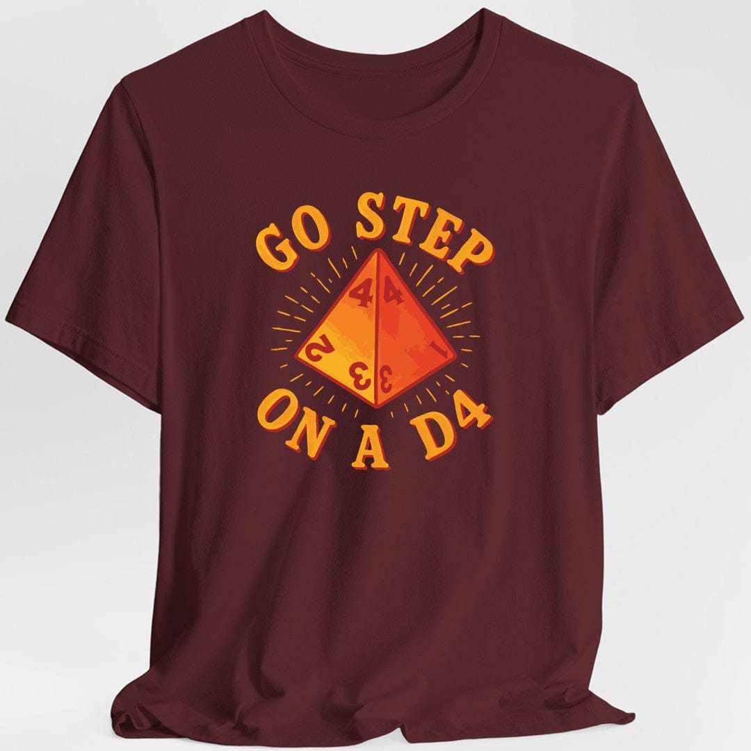 Ve y pisa un D4 Divertida camiseta de DnD