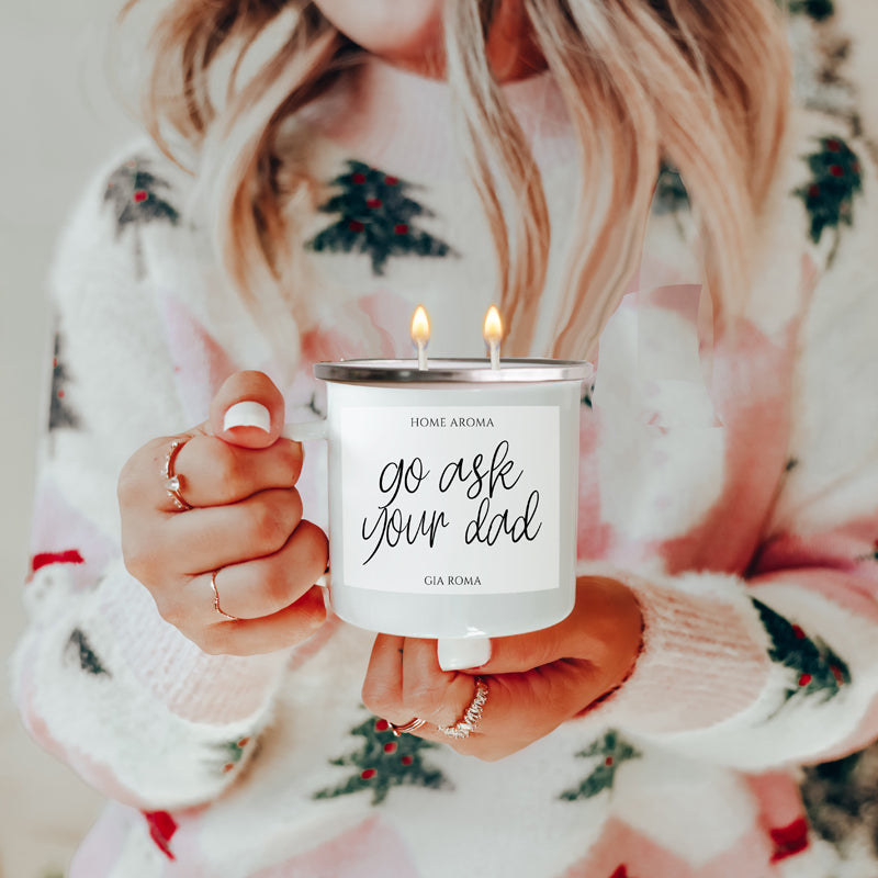 16oz Reusable Metal Candle Mug Scented Candle With Custom Label Color Option