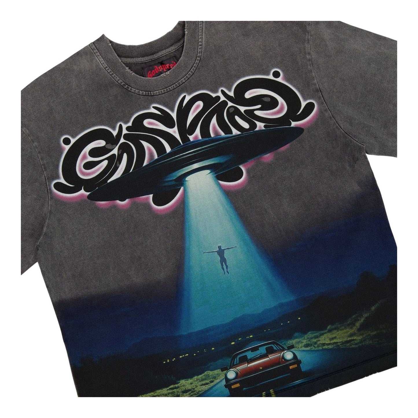 Godspeed O.B.E Abduction T-Shirt Grey Wash