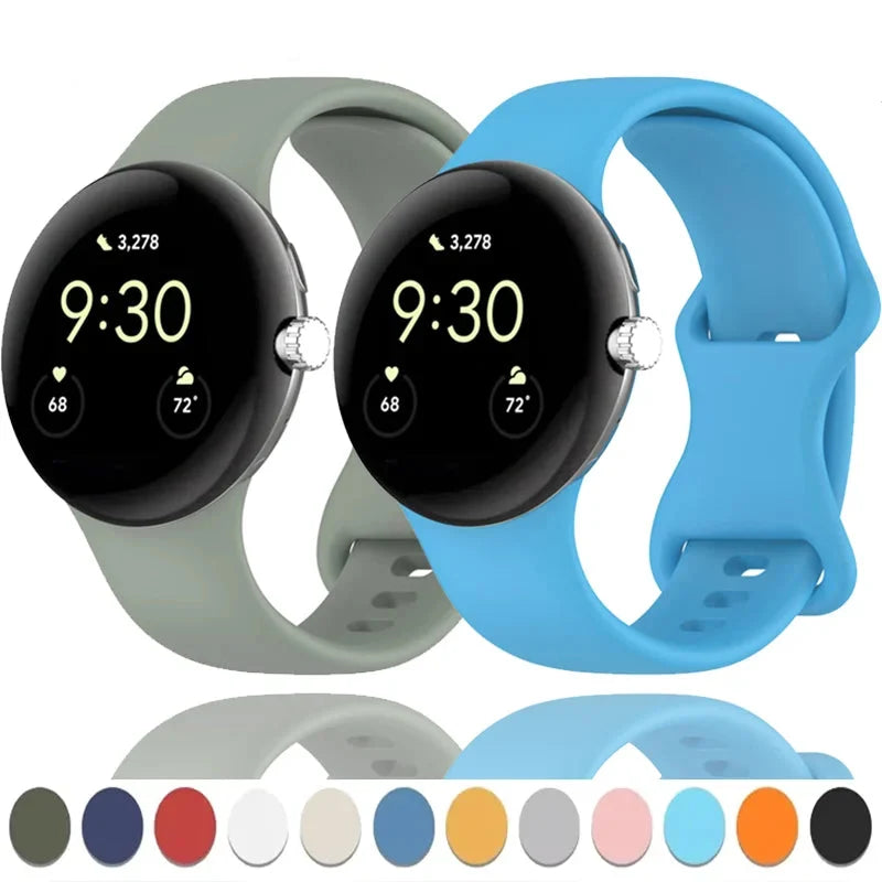 Google Pixel 1 2 3 4 41mm 45mm Silicone Strap - Soft