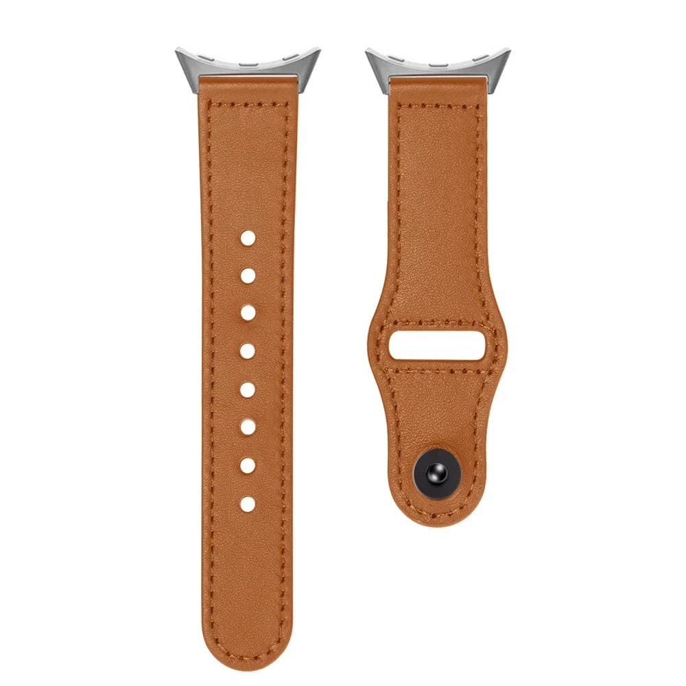 Google Pixel Watch 1-4 41mm 45mm Leather Strap - Slim