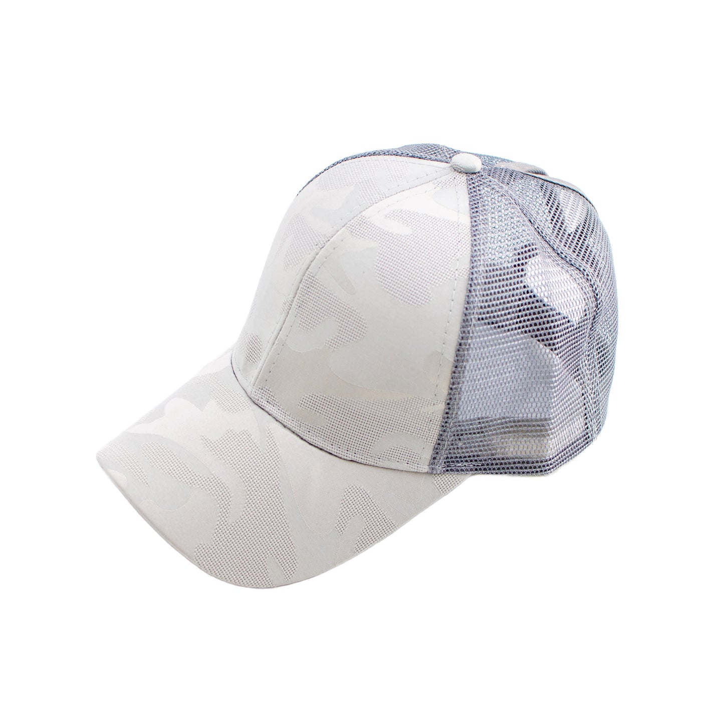 Gorra de camuflaje para moño desordenado
