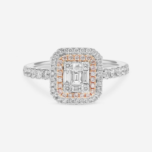 Anillo de compromiso Gregg Ruth de oro de 14K con diamantes blancos y diamantes rosados de fantasía
50635