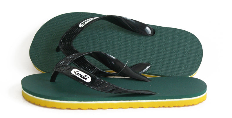 Chancletas con diseño de rayas de la marca Locals Stripe