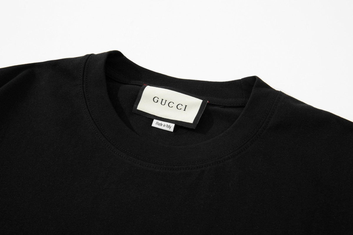 Gucci Black Cotton T-Shirt - Luxury Crew Neck Tee