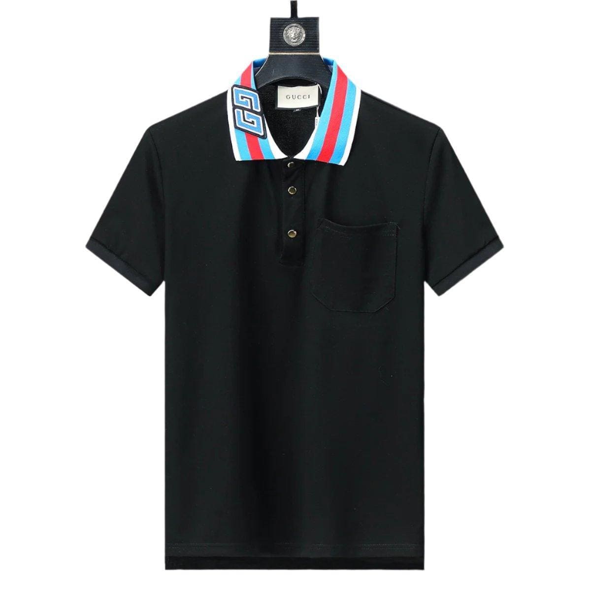 Gucci Black T-shirt with a collar