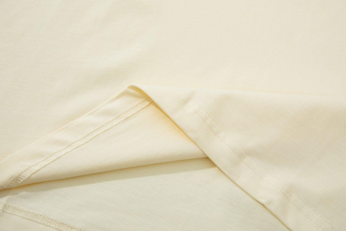 Gucci Collarless T-Shirt Beige | Luxury Cotton Crewneck - Effortless Style