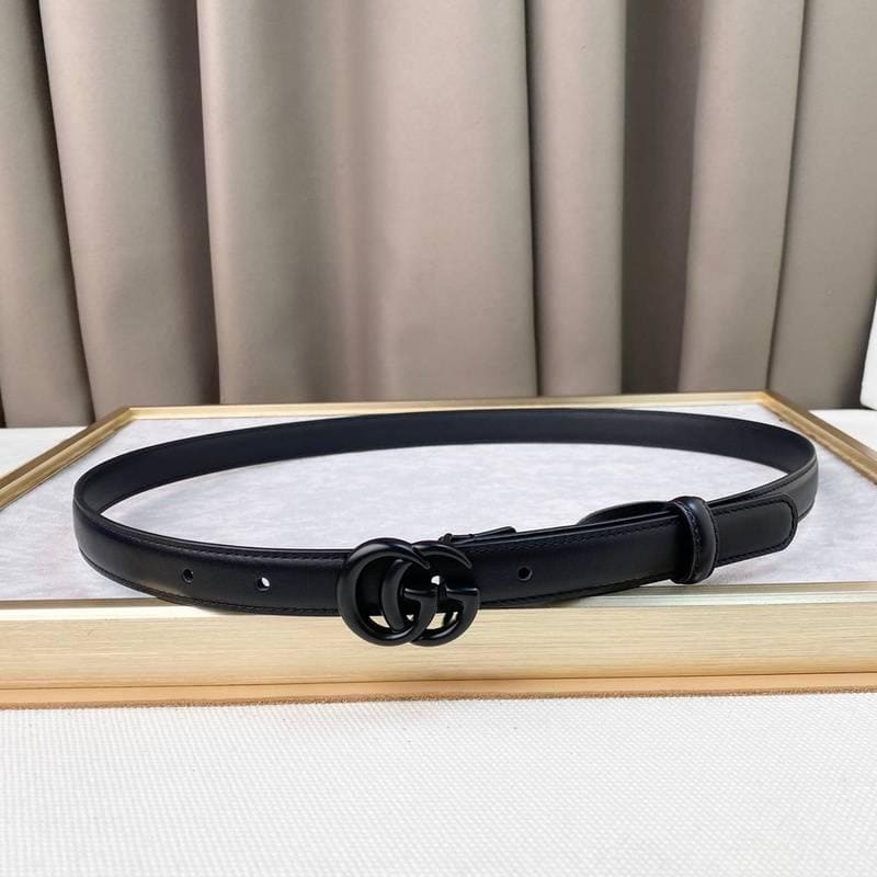 GUCCI Embellished coated-canvas and leather belt 'Black'