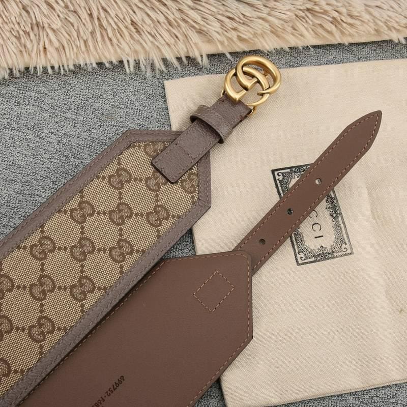 Gucci GG-buckle canvas Women belt 'Brown'