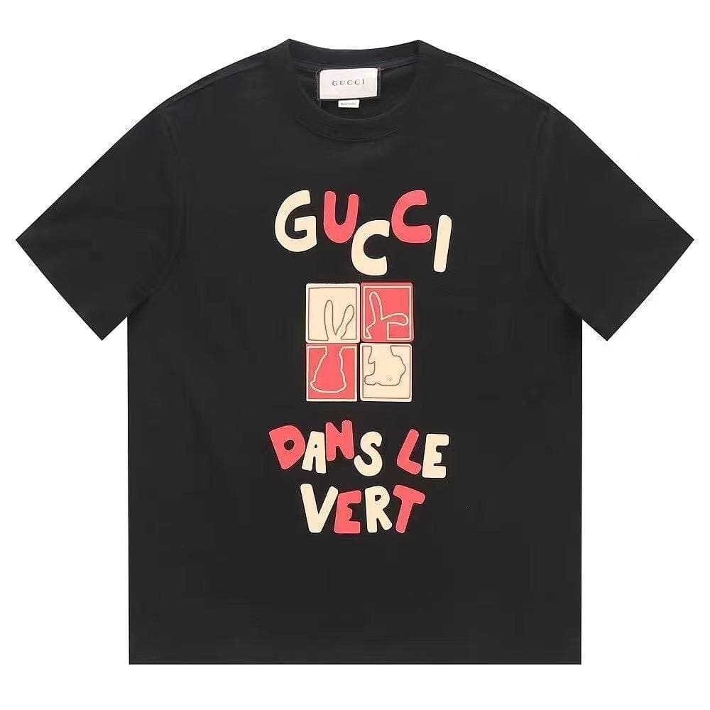 Gucci Logo T-Shirt | Black Cotton Crew Neck – Luxury Casual Wear