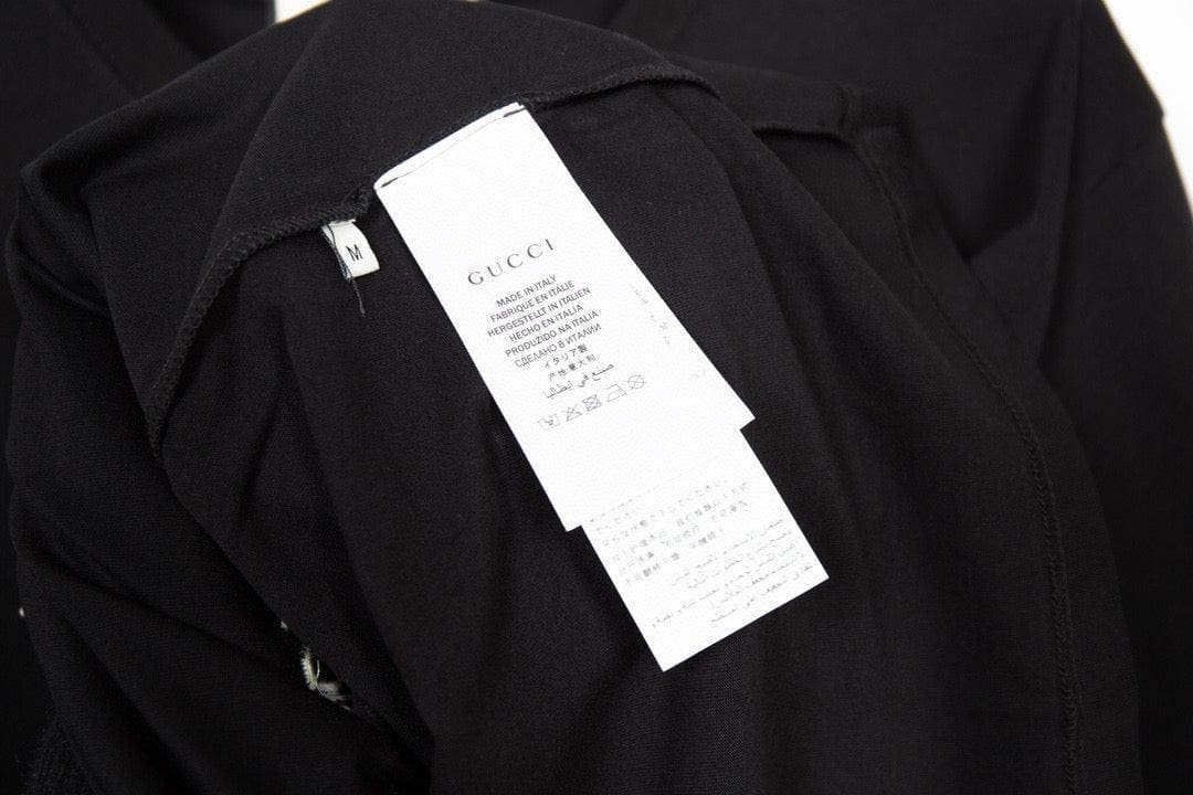 Gucci T-Shirt Without Collar | Black Cotton Tee – Effortless Style