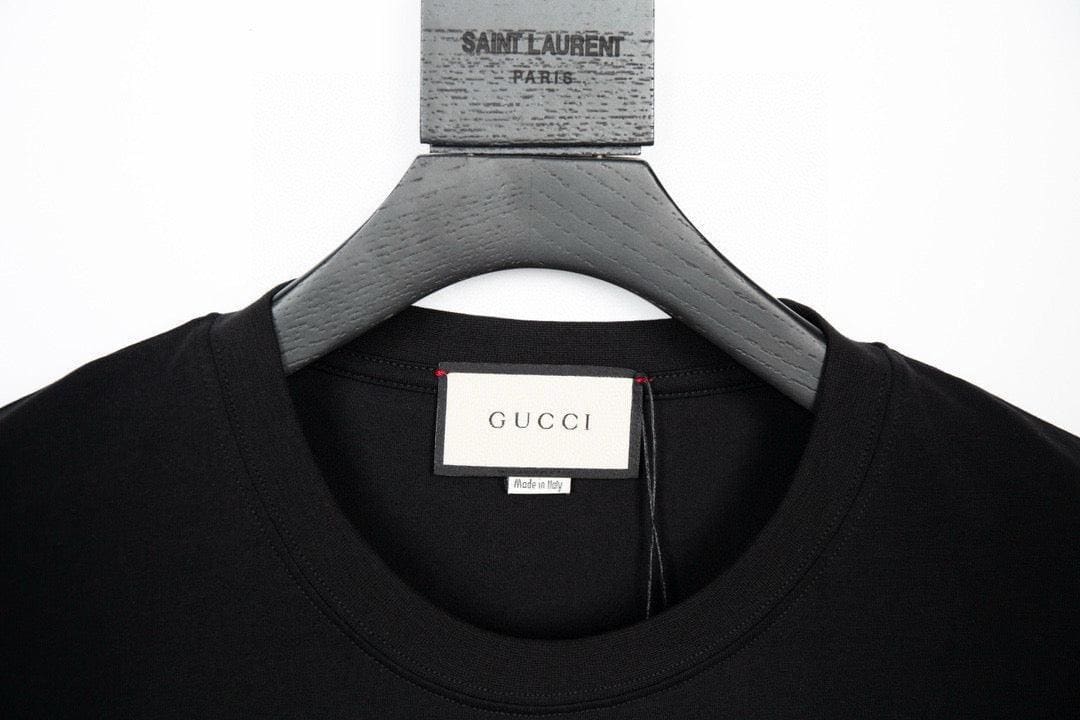 Gucci T-Shirt Without Collar | Black Cotton Tee – Effortless Style