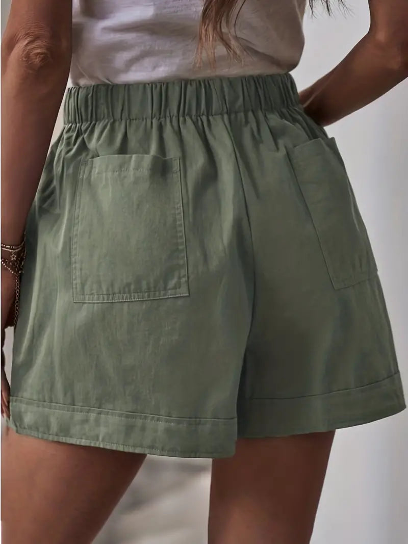 Minimalist Women's Drawstring Shorts with Pockets