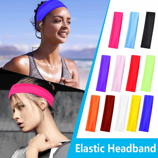 FlexFit Vibe Headband – Unisex Elastic Sports Hair Band for Fitness & Style