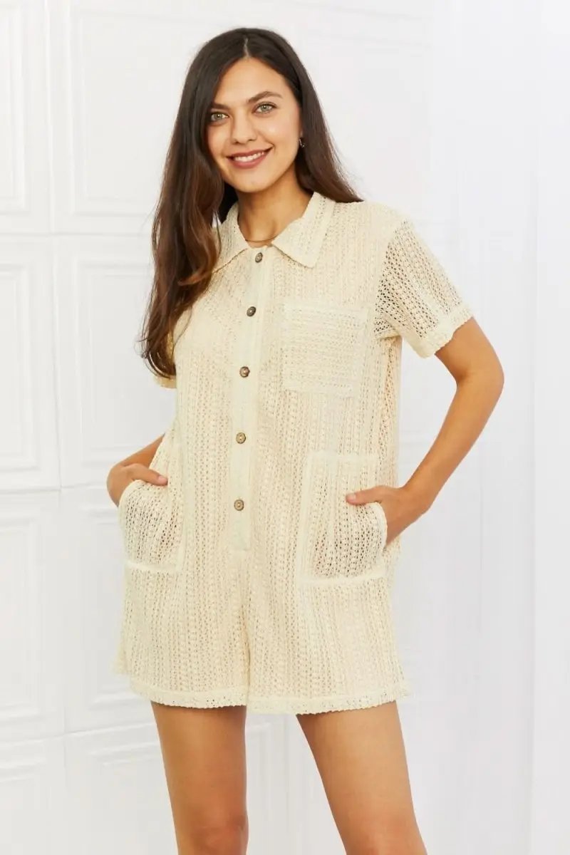 Jackets Lovesalve WS Crochet Romper Women's Summer Outfit Cute & Comfy One-Piece
