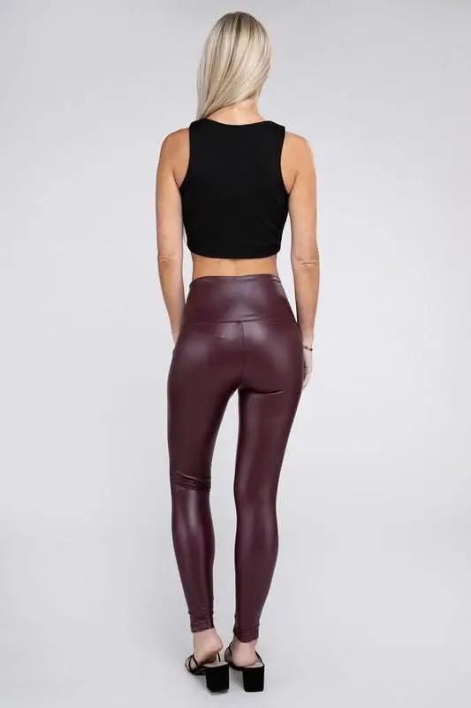 Clothing ZENANA High Rise Faux Leather Leggings - Premium Quality Product | Fast Shipping & Returns