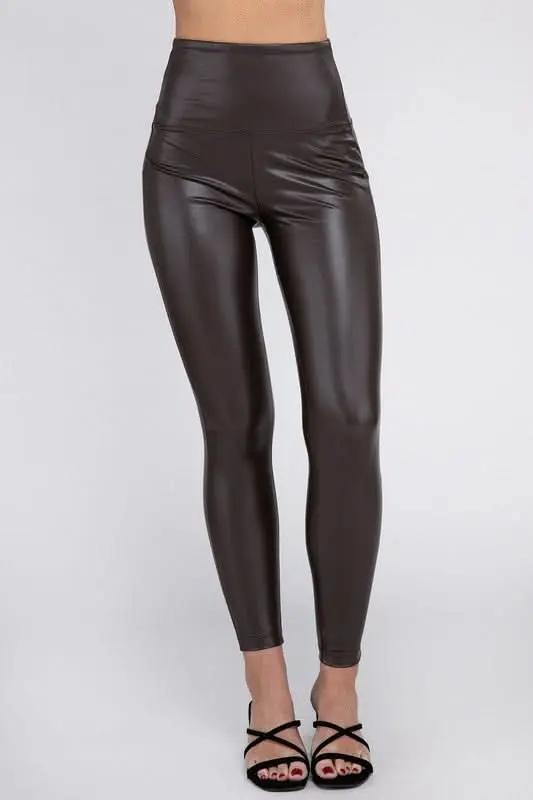 Clothing ZENANA High Rise Faux Leather Leggings - Premium Quality Product | Fast Shipping & Returns