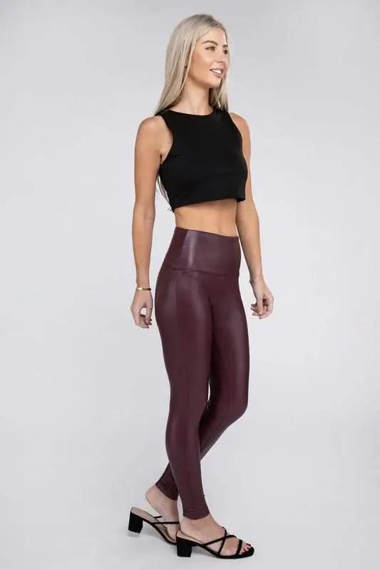 Clothing ZENANA High Rise Faux Leather Leggings - Premium Quality Product | Fast Shipping & Returns