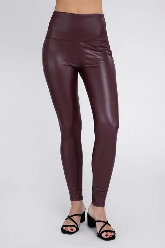 Clothing ZENANA High Rise Faux Leather Leggings - Premium Quality Product | Fast Shipping & Returns