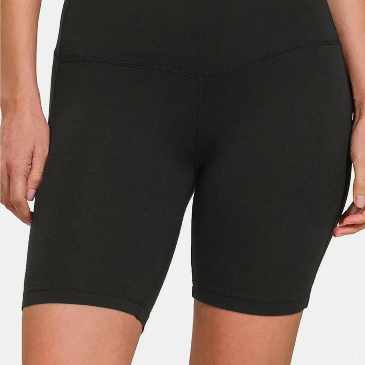 High Waist Active Shorts in Black