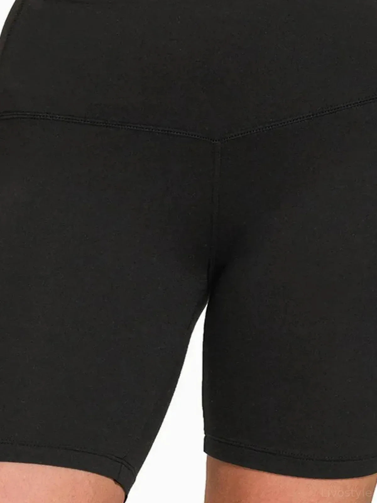 High Waist Active Shorts in Black