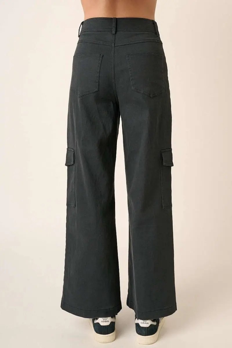 Trendsi High Waist Cargo Pants Women's Streetwear Trousers - Wide Leg & Pockets
