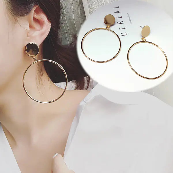 Pendientes de Círculo Sencillos - Diseño Moderno y Versátil