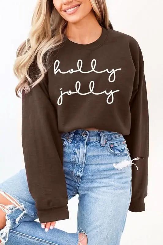 Jackets Color Bear Graphic Fleece Sweatshirt Women's Holiday Pullover Cozy Fit
