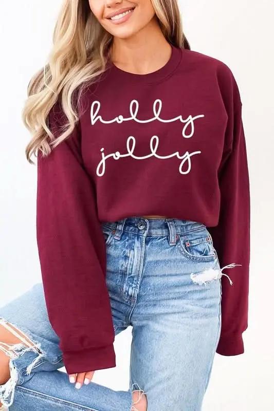 Jackets Color Bear Graphic Fleece Sweatshirt Women's Holiday Pullover Cozy Fit