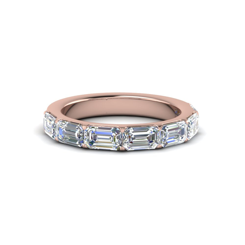 Horizontal Emerald Cut Classic Band