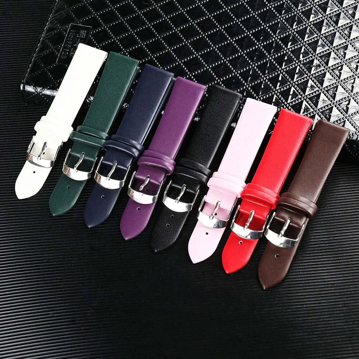 Garmin 18/20/22mm Quick Release Slim Smooth Leather Band