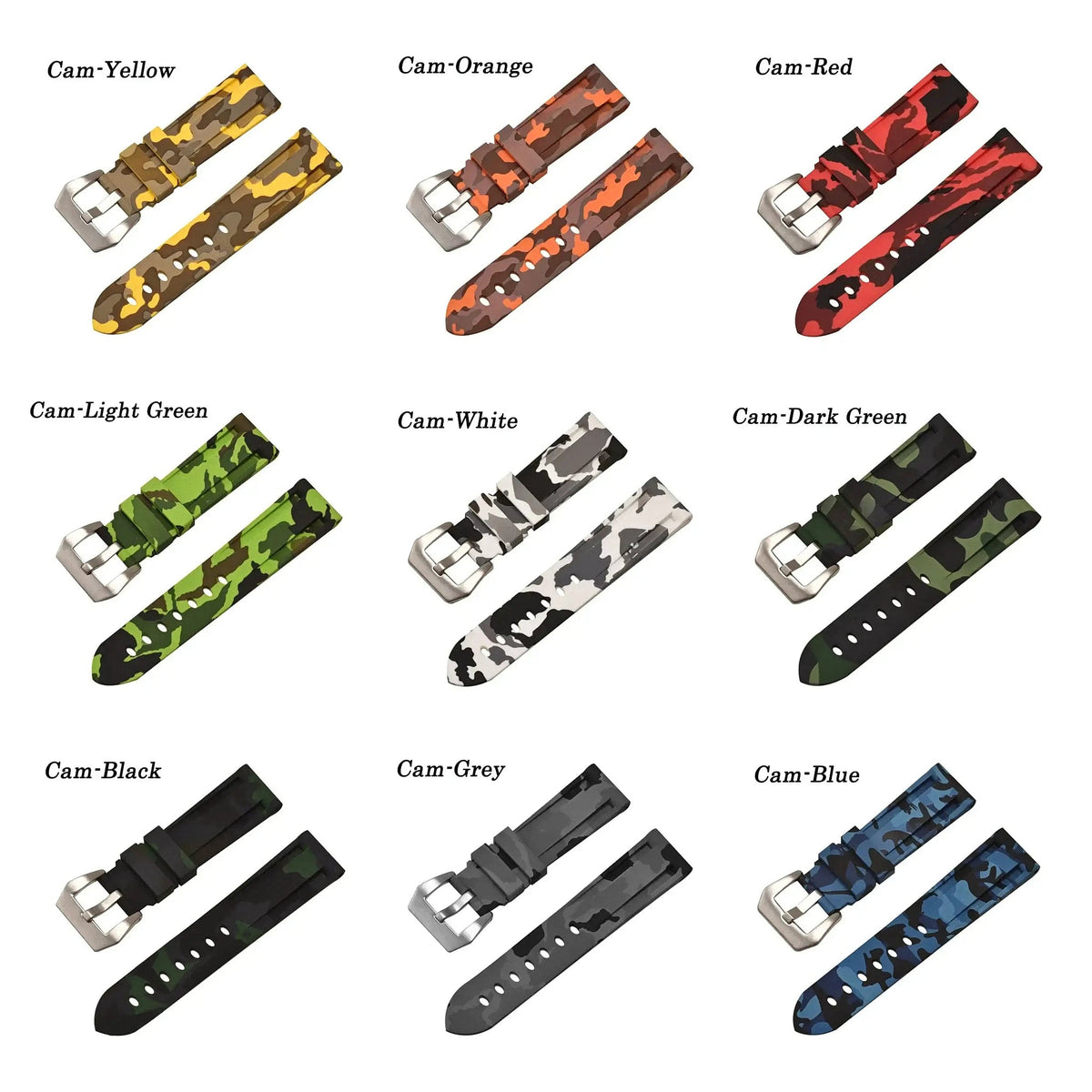 Huawei Watch & Watch GT Camouflage Silicone Buckle Band