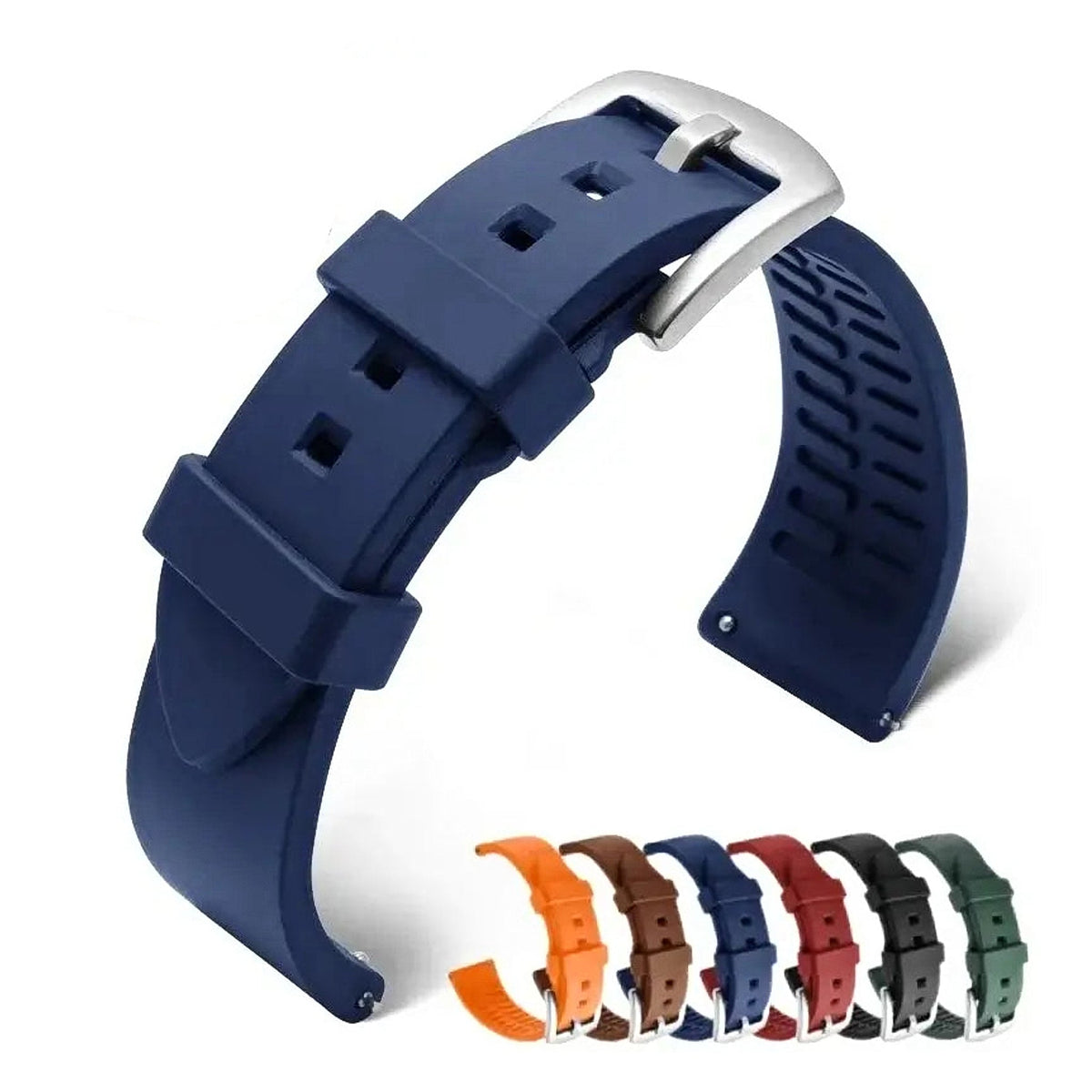 Garmin 18/20/22mm Quick Release Smooth Silicone Band with Textured Underside