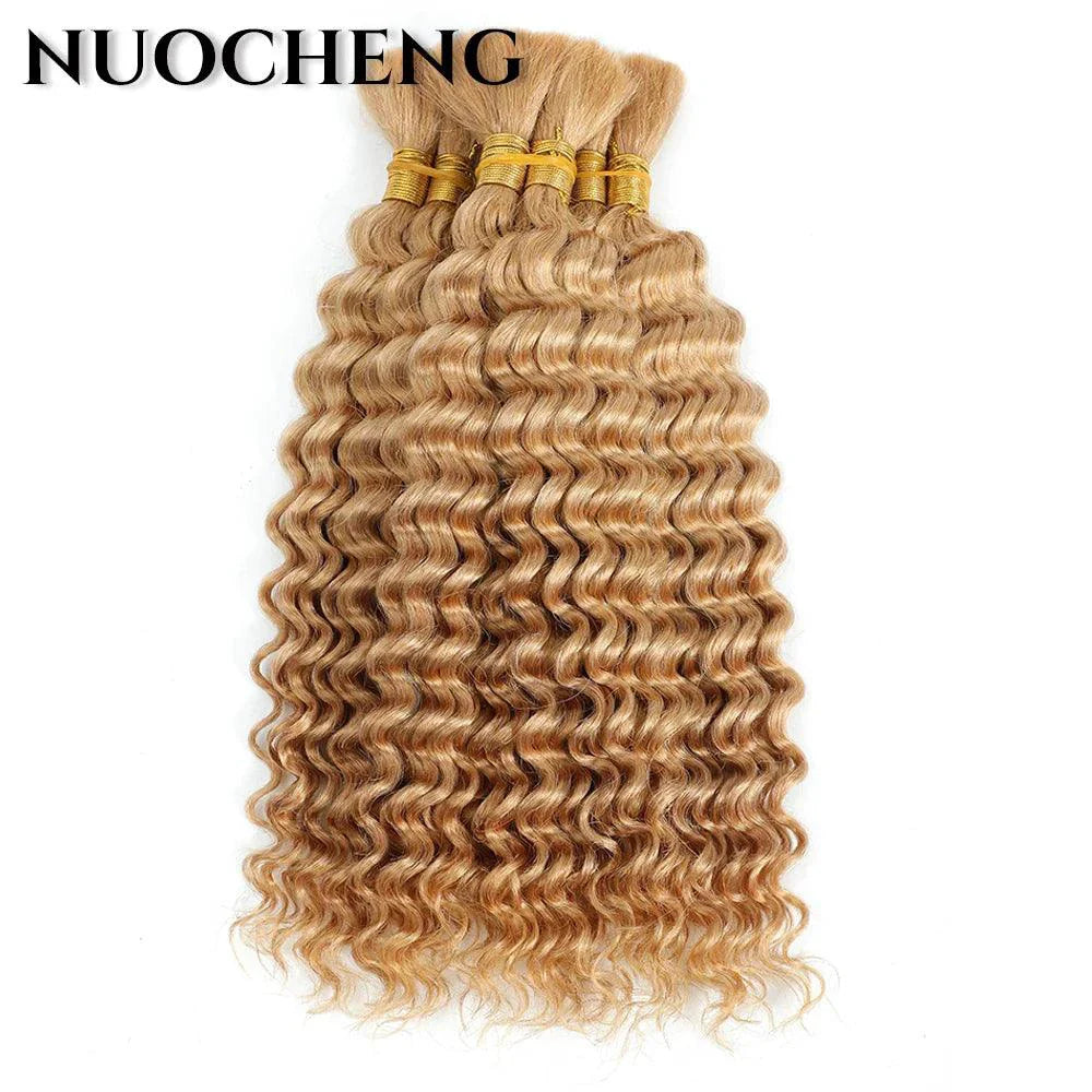Human Hair 20" Braiding Bundle - Deep Wave Highlight P4/27 for Gorgeous Styles