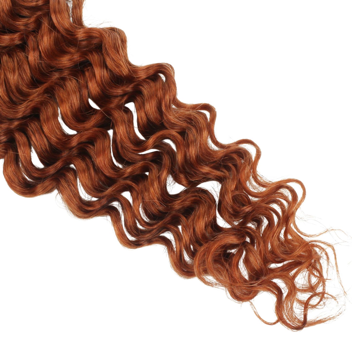 Cabello Cobre Ondulado Profundo Color 350 a Granel 100% Humano para Trenzar