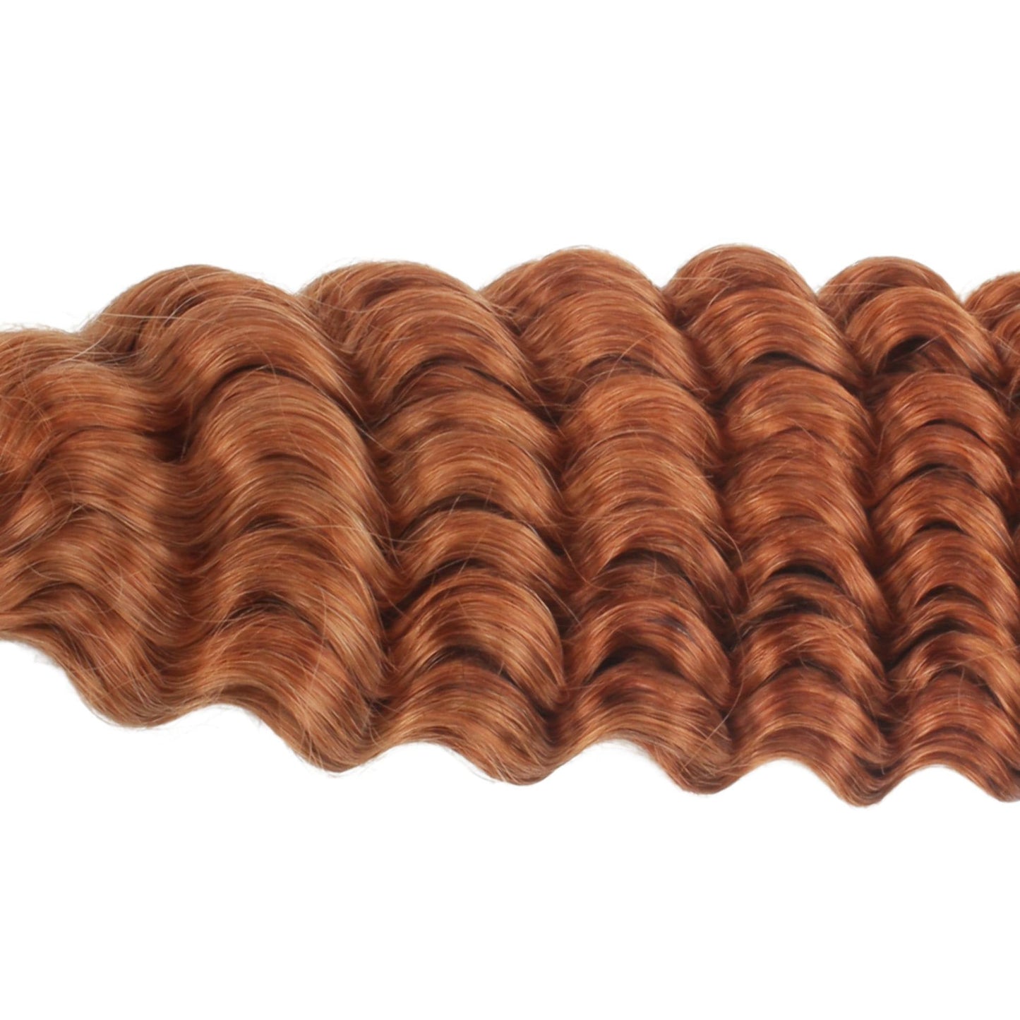 Cabello Cobre Ondulado Profundo Color 350 a Granel 100% Humano para Trenzar