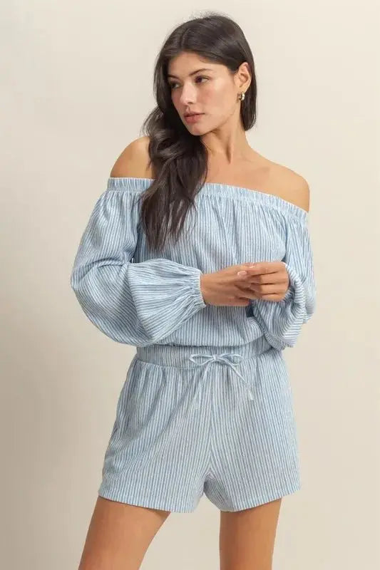 Women's Loungewear Set Loungewear Set - Off Shoulder - Two-Piece Comfort