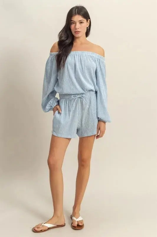 Women's Loungewear Set Loungewear Set - Off Shoulder - Two-Piece Comfort
