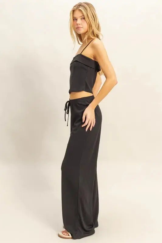 Women's Loungewear Set - Rib Knit Two Piece - Cozy Comfort