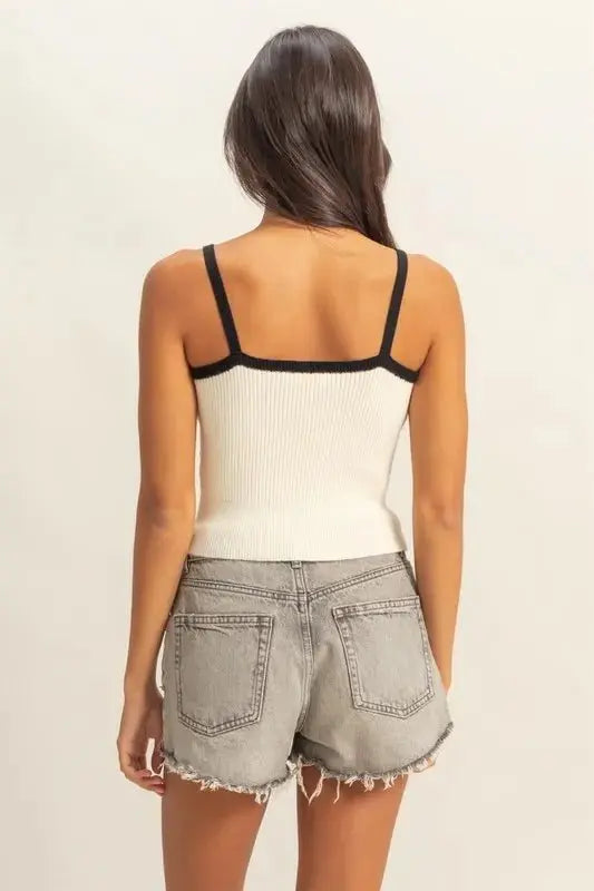 Pants Trendsi Ribbed Knit Cami Women's Casual Top Chic & Comfy