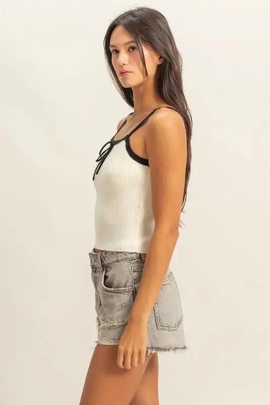 Pants Trendsi Ribbed Knit Cami Women's Casual Top Chic & Comfy