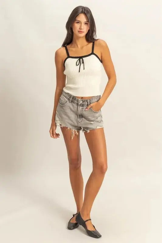 Pants Trendsi Ribbed Knit Cami Women's Casual Top Chic & Comfy