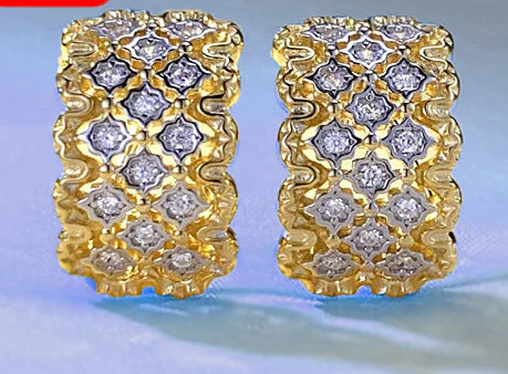 Vintage Lace Star Earrings - European and American Style