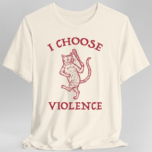 Camiseta de gato Yo Elijo la Violencia