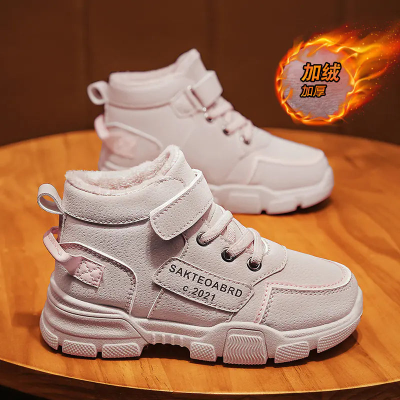 Boys' Cotton Winter Boots - Thick Warm Casual Shoes