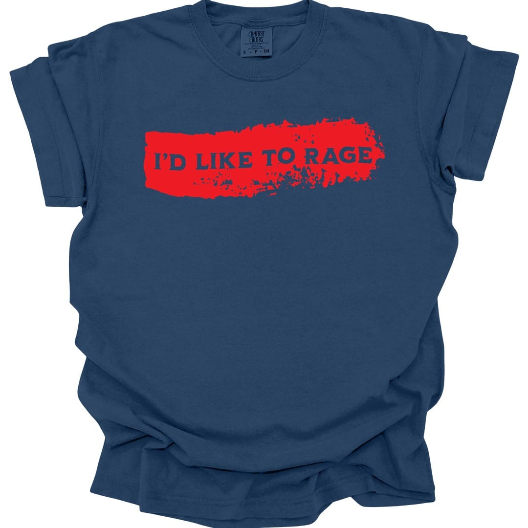I'd Like to Rage Bloodstain T-Shirt - Comfort Colors
