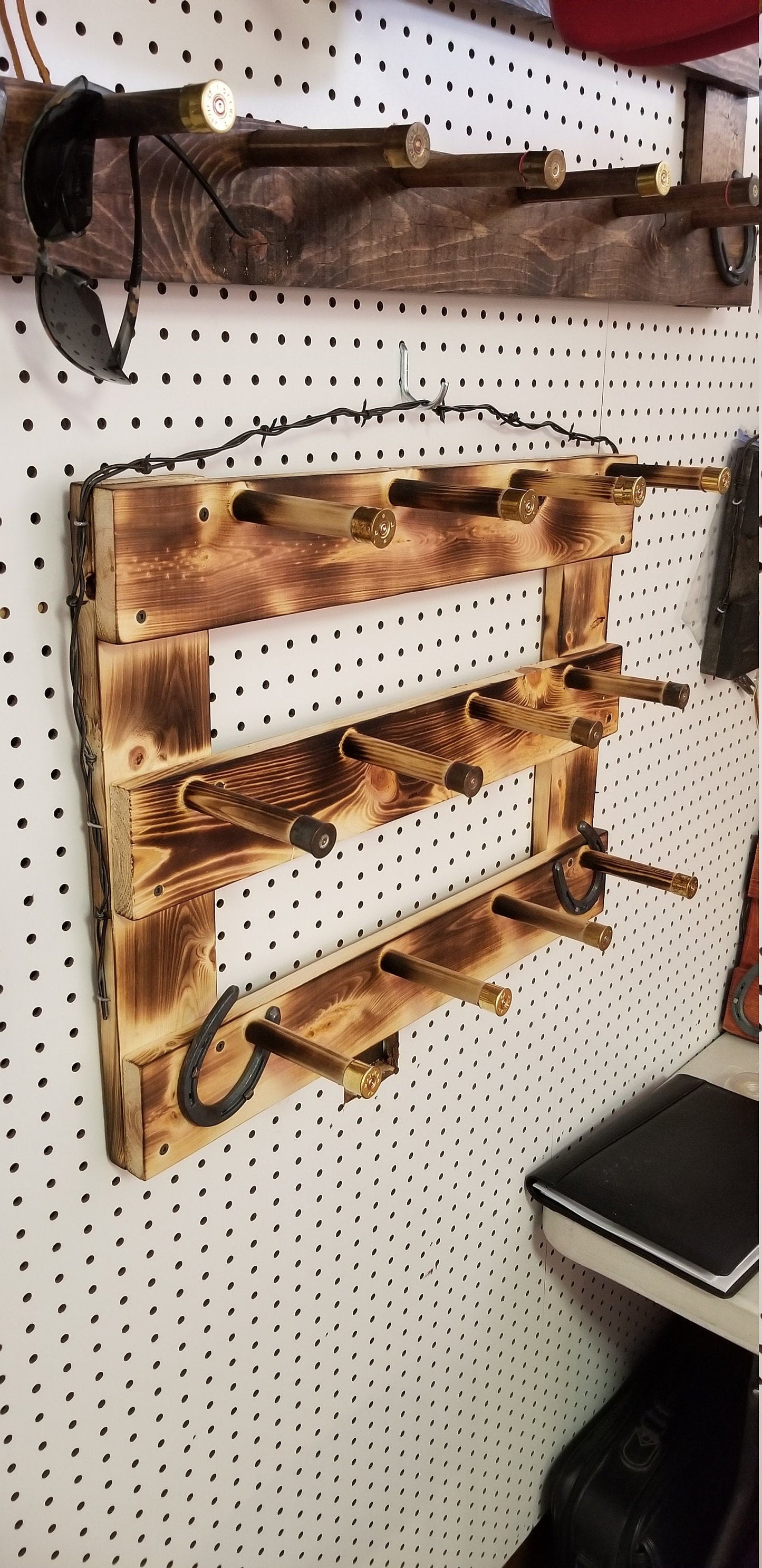 12B - Ball Cap Hat Rack - 12 Baller Functional Western Decor Cowboy