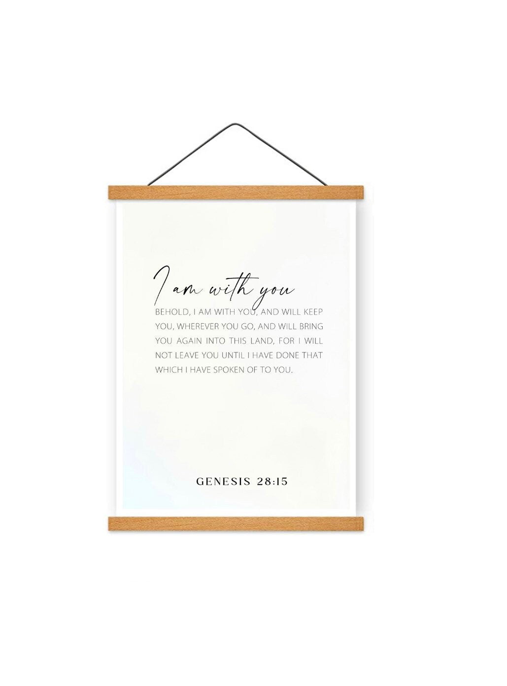 Genesis 28:15 Bible Verse Framed Wood Sign / Home Decor / Modern Decor / Jesus Signs / Faith Based Decor / Christian Home Decor