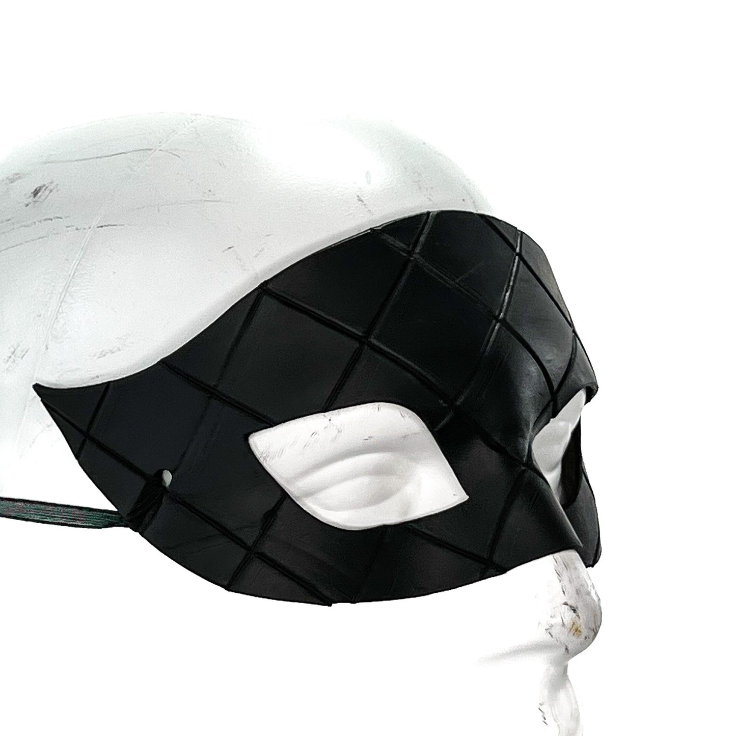 Masquerade Handmade Genuine Leather Mask in Black for Masquerades Halloween or Cosplay