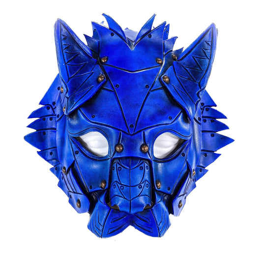 Feline Blue Cuero Genuino Hecho a Mano